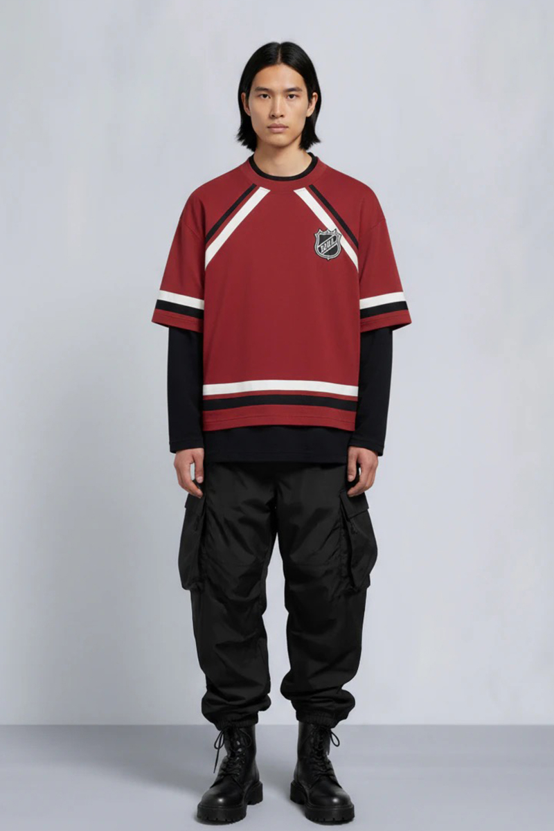 Moose Knuckles Sweater Nhl X Moose Tee Rood