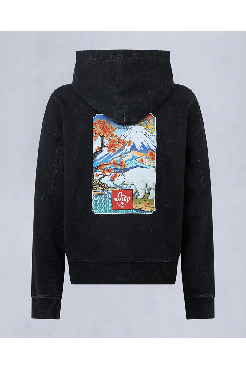 Moose Knuckles Sweater Evisu X Moose Hoodie Zwart