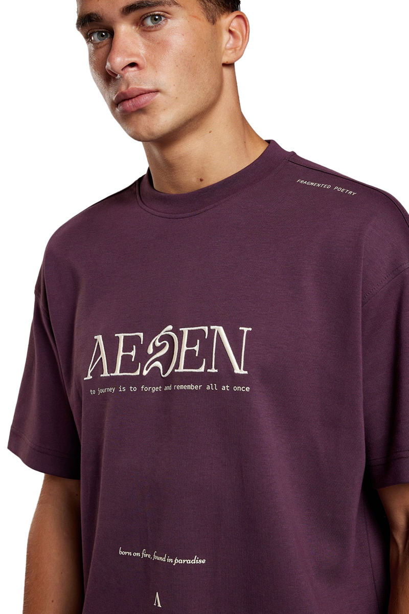 Aeden T-shirt Florent Tee Bordeaux