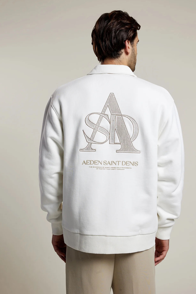 Aeden Sweater Sage Vest Off White