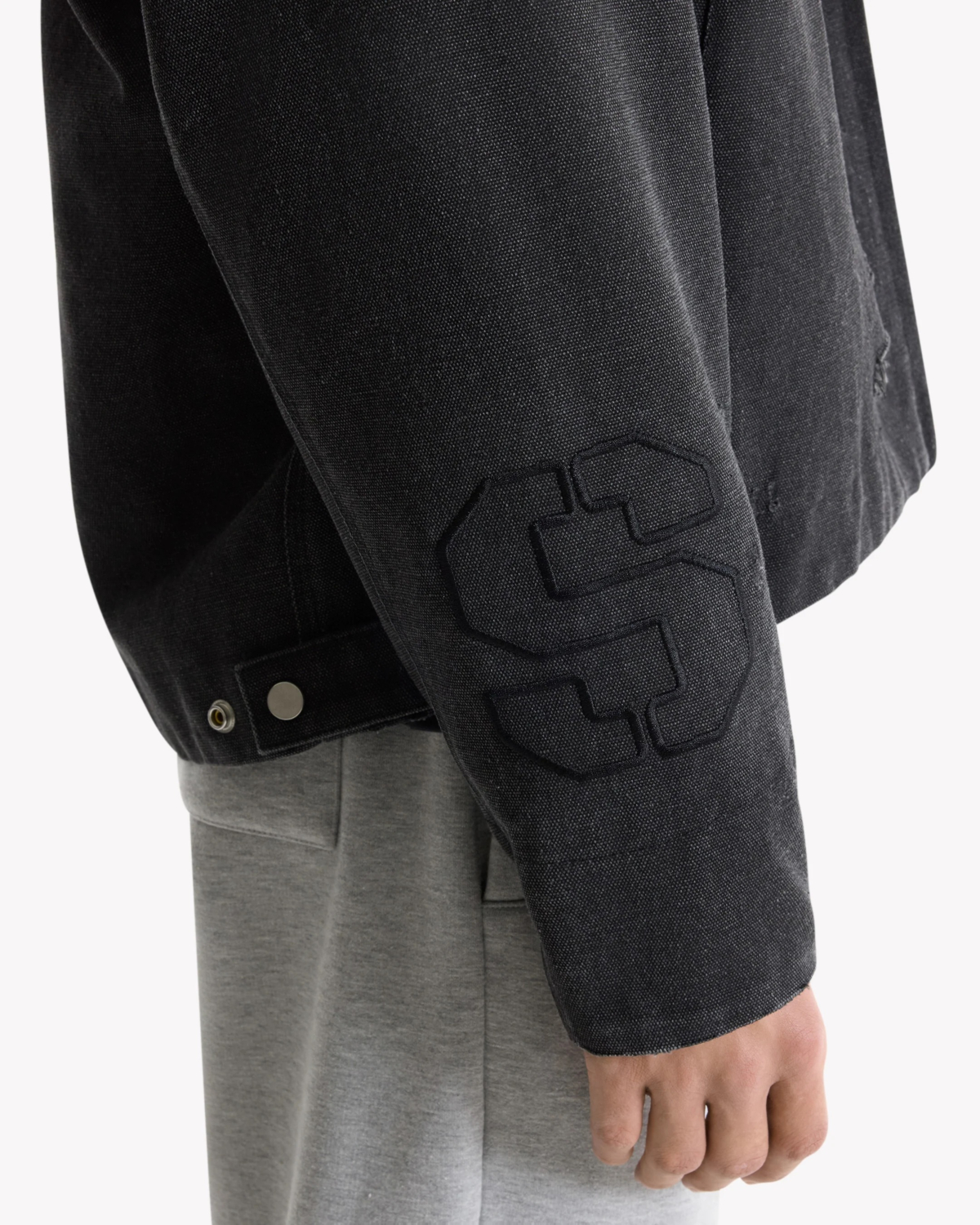 Saint Blanc Jas Garments Collectieve Distressed Jacket Zwart