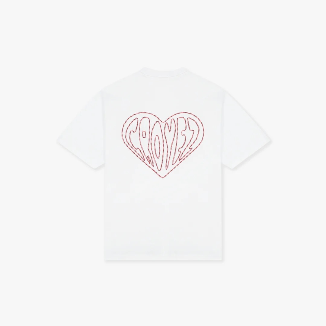 Croyez T-shirt Stitched Heart T-shirt Wit