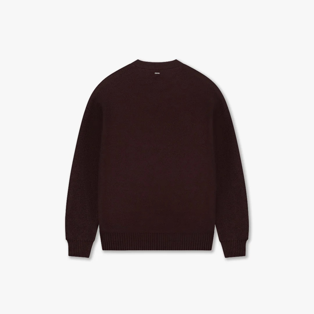 Croyez Trui Etiquette Knit Sweater Bordeaux
