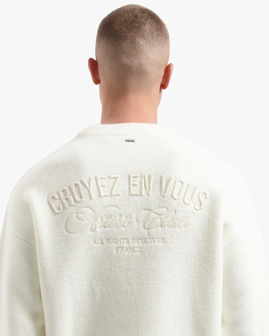 Croyez Trui En Vous Knit Sweater Off White