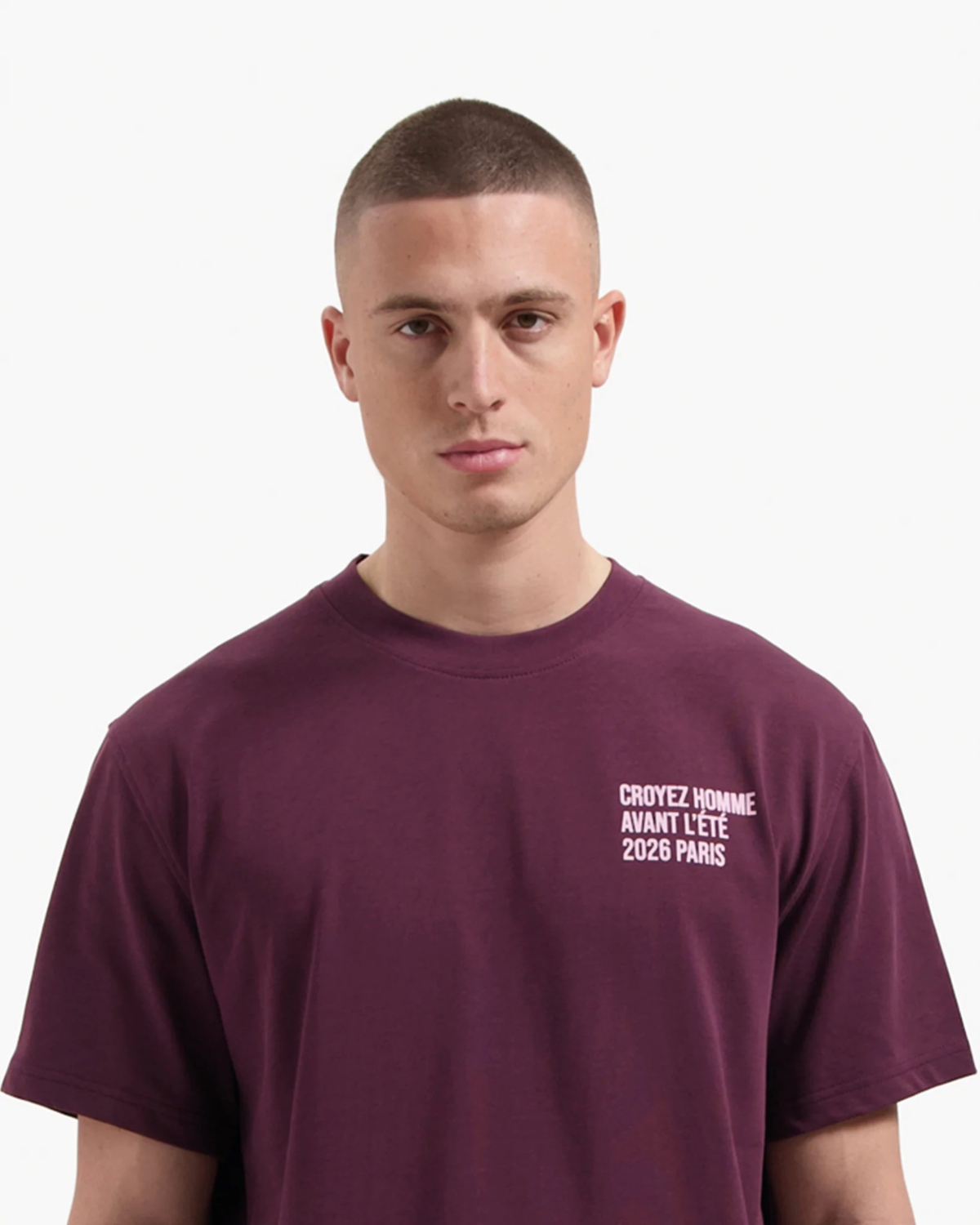Croyez T-shirt Classique T-shirt Bordeaux