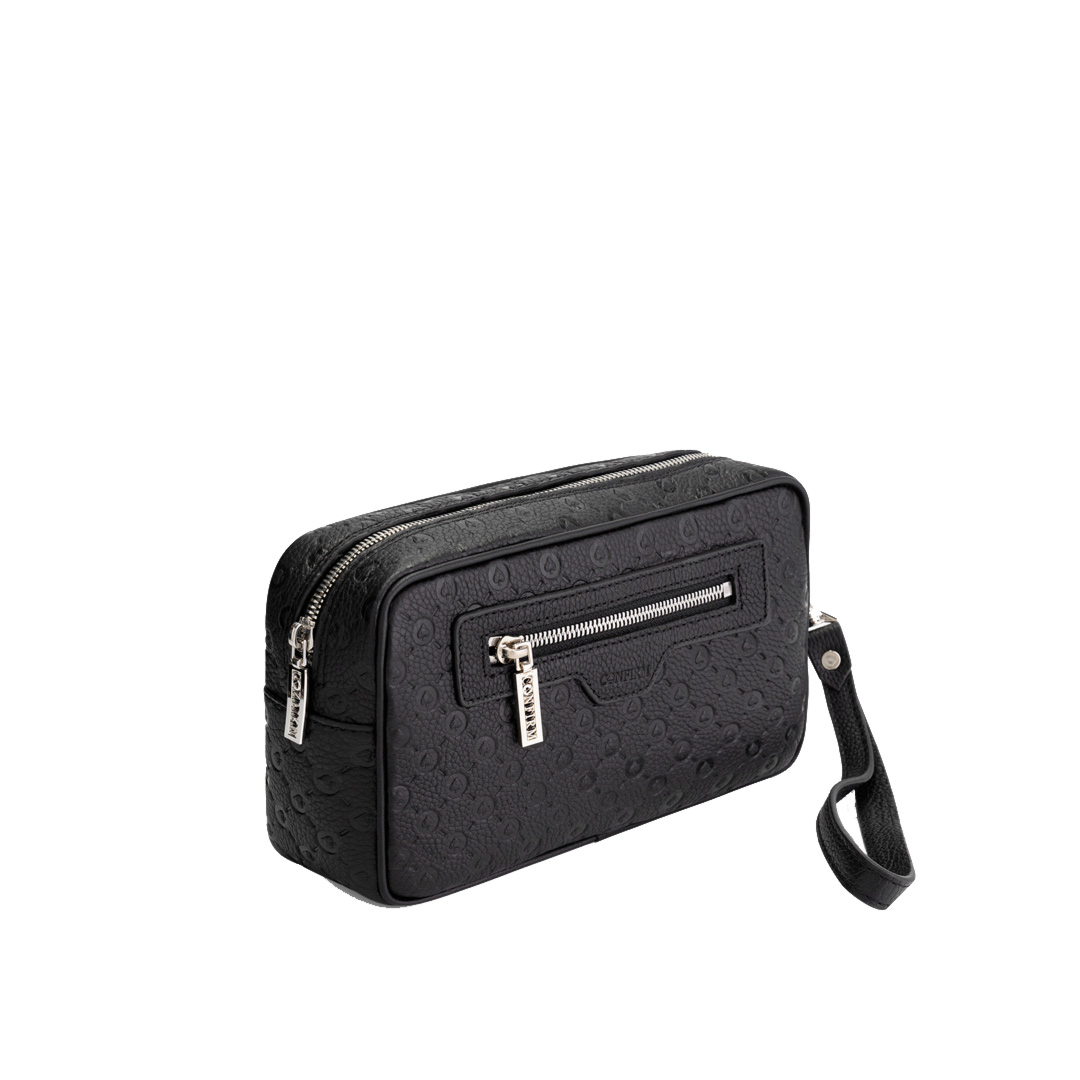 Confirm Tas Clutch Patterned Monaco Zwart