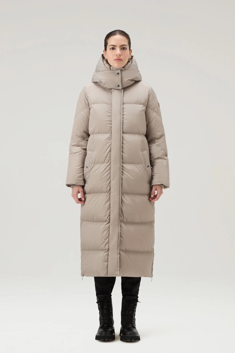Woolrich Jas Aurora Long Parka Beige