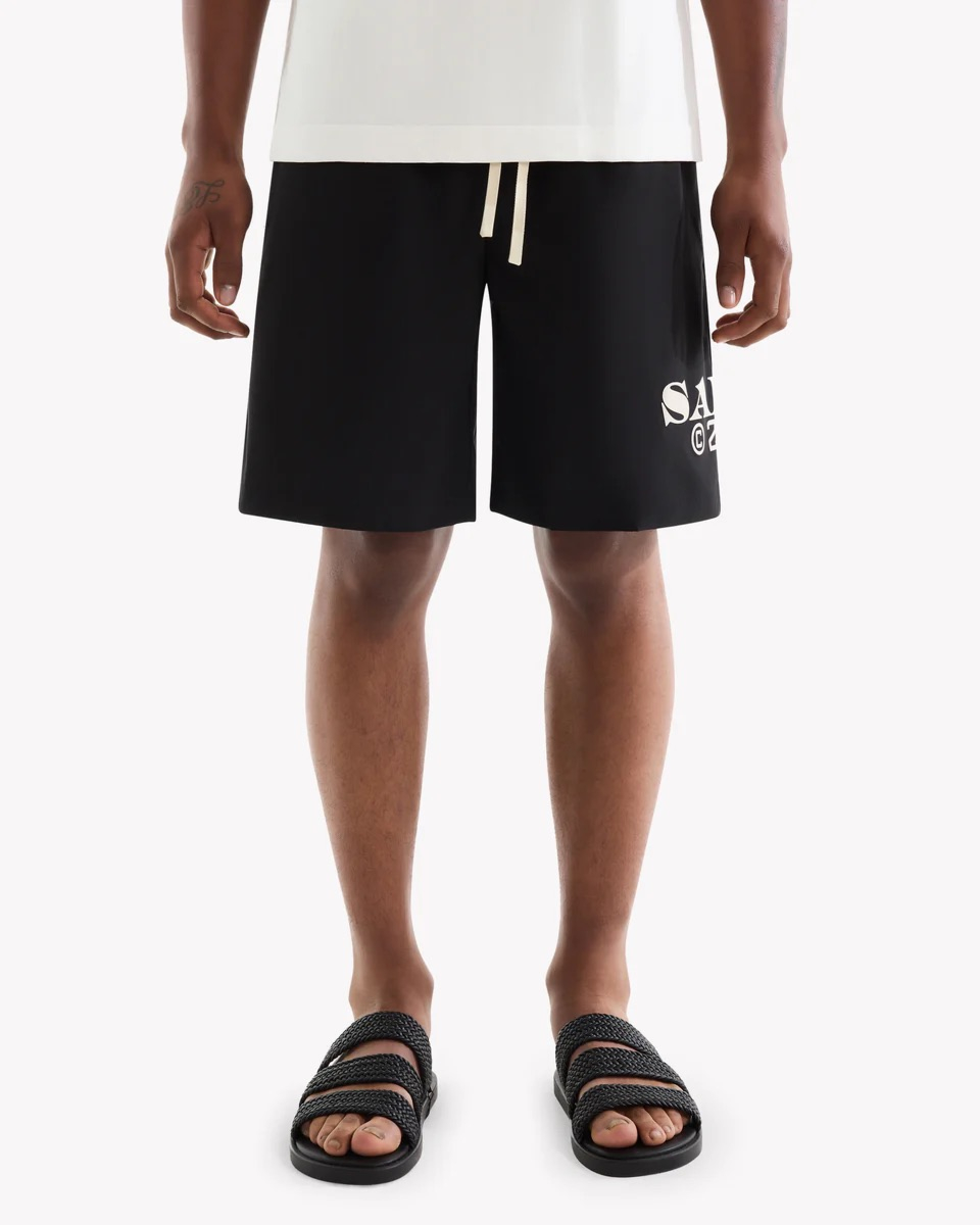 Saint Blanc Short Logo Swim Short Zwart