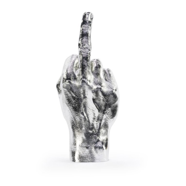 Bitten Gadget The Finger Sculpture Zilver