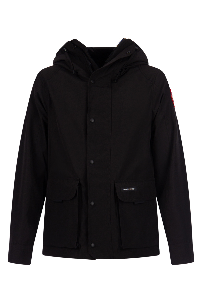 Canada Goose Lockeport Jacket Zwart Tip de Bruin