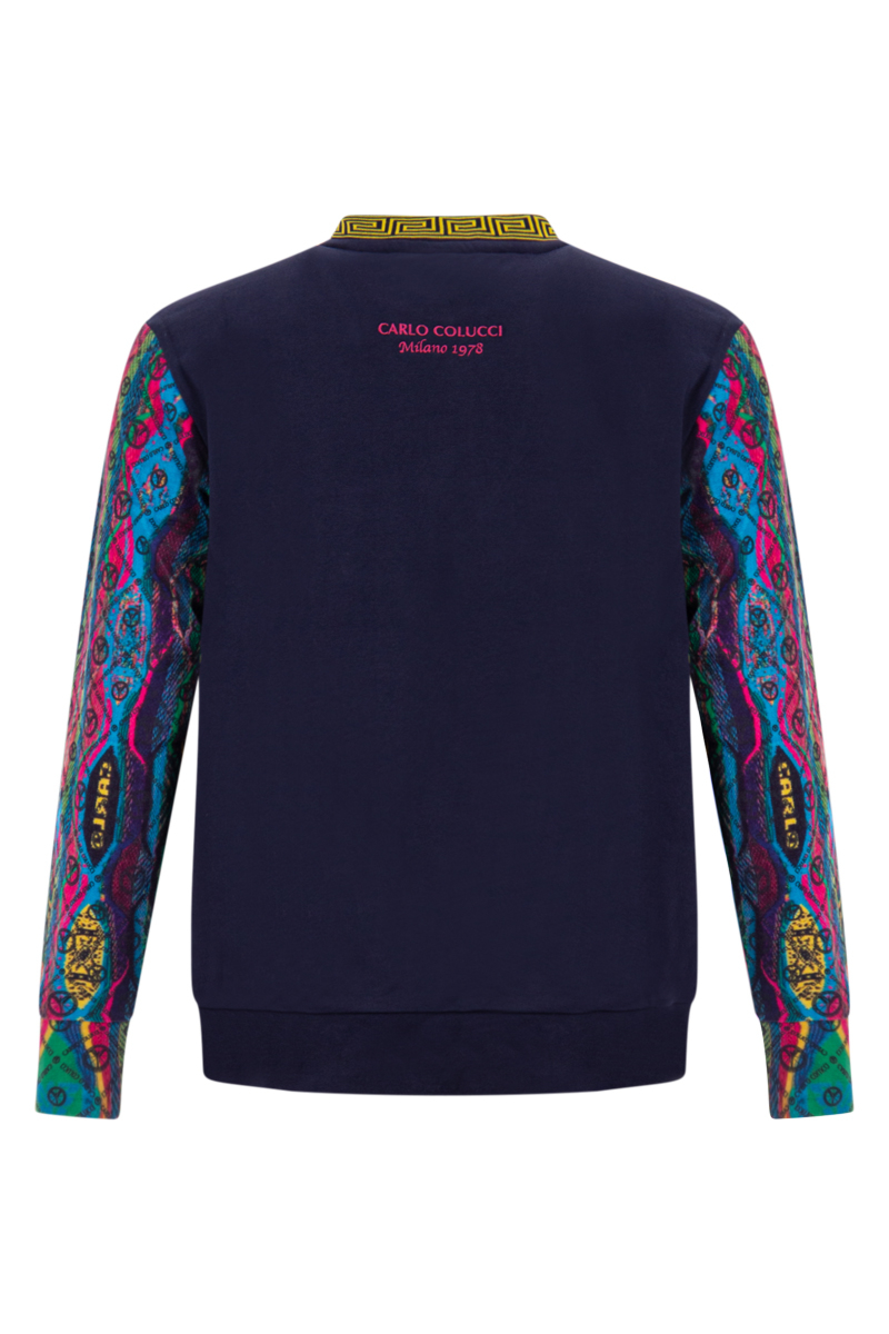 Carlo Colucci Sweater C5065 D-blauw