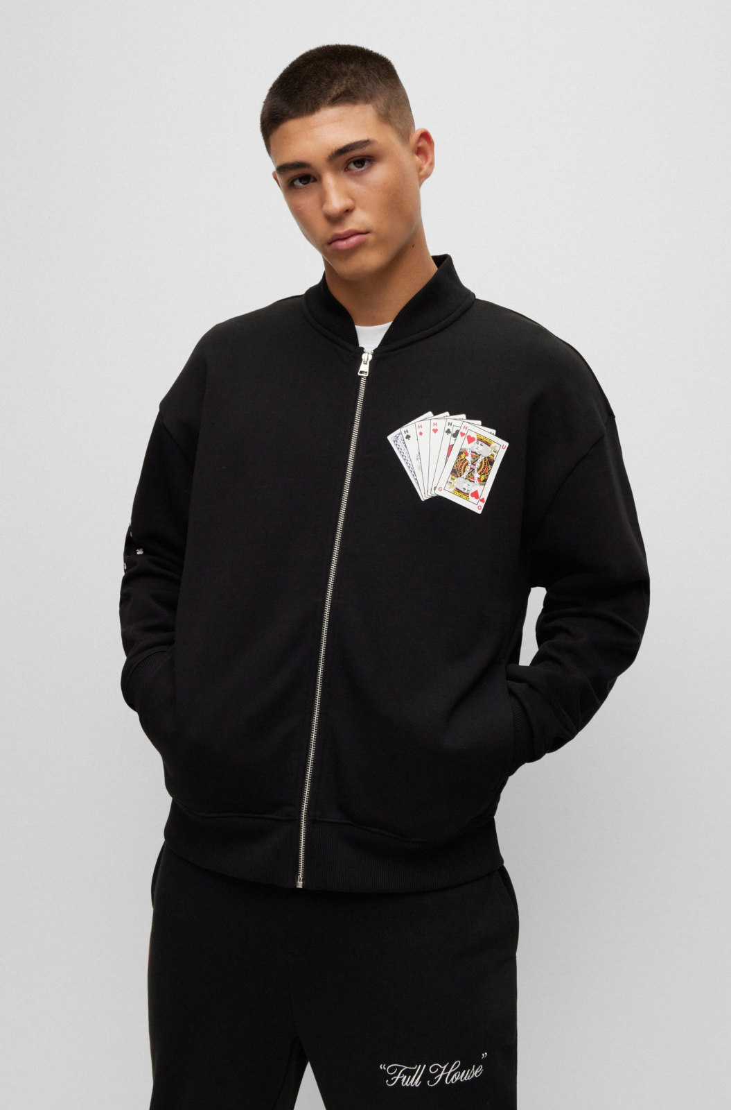 Hugo Boss Jogging Top Dinnabun Zwart