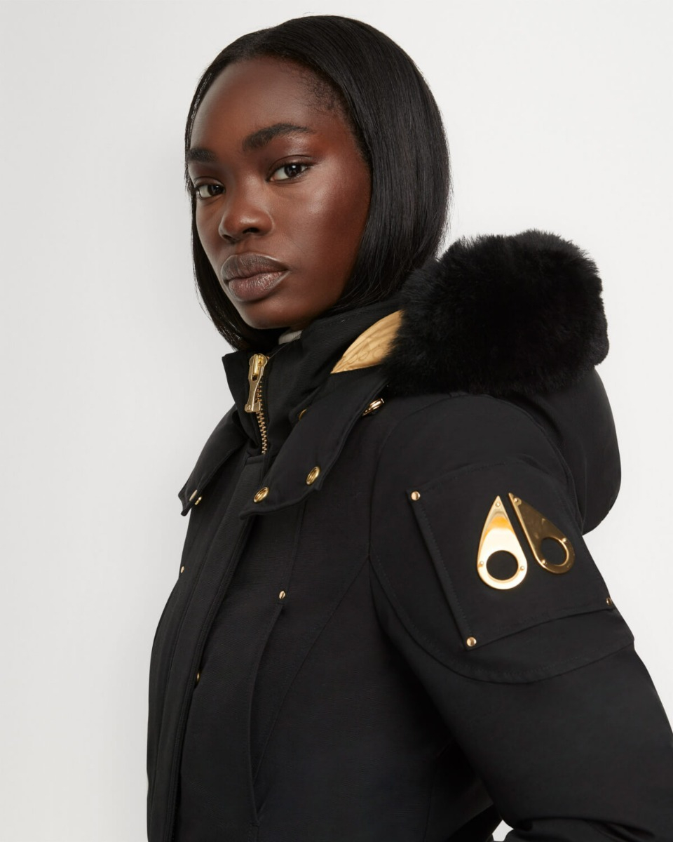 Moose Knuckles Jas Grand Metis Parka Shearling Zwart
