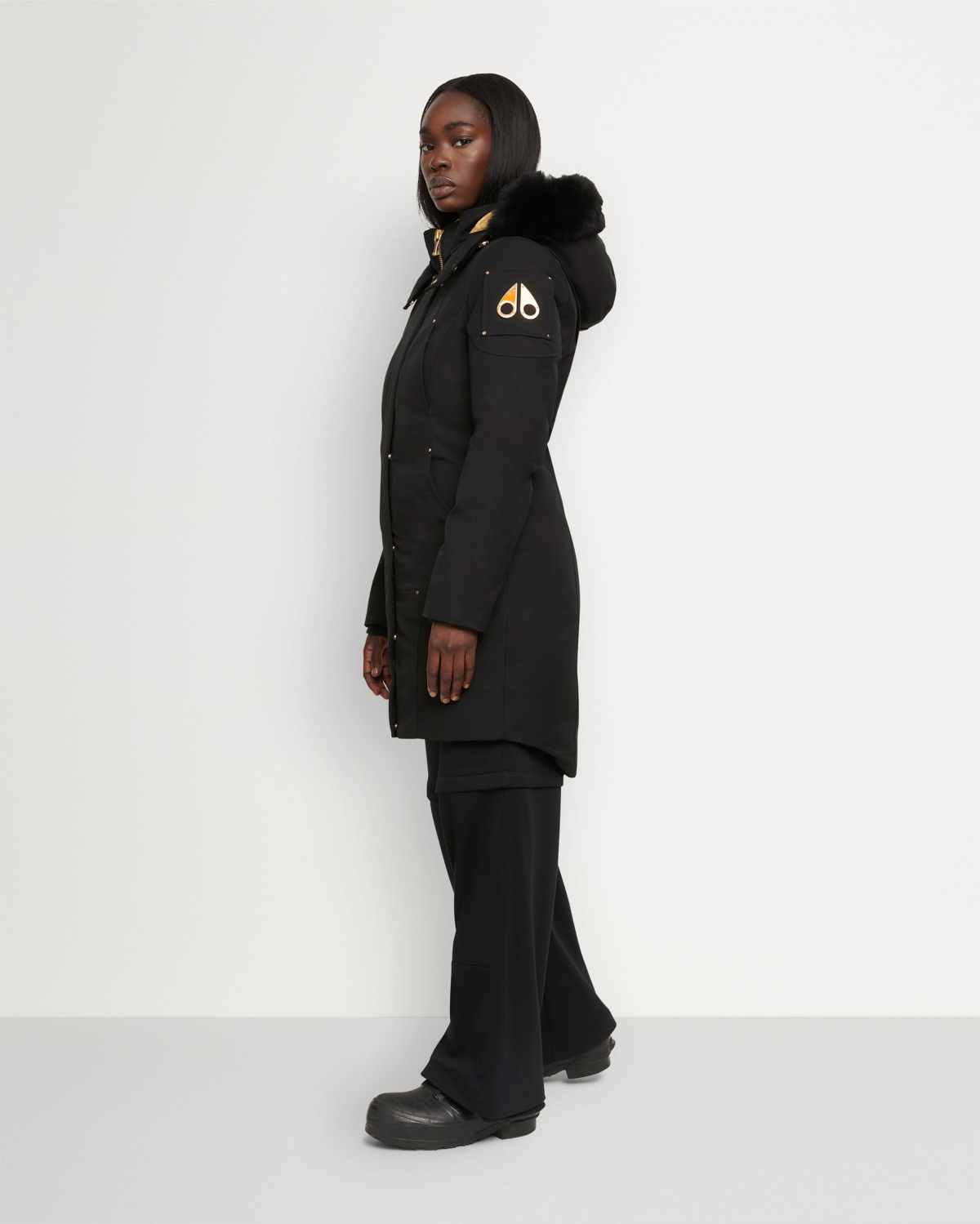 Moose Knuckles Jas Grand Metis Parka Shearling Zwart