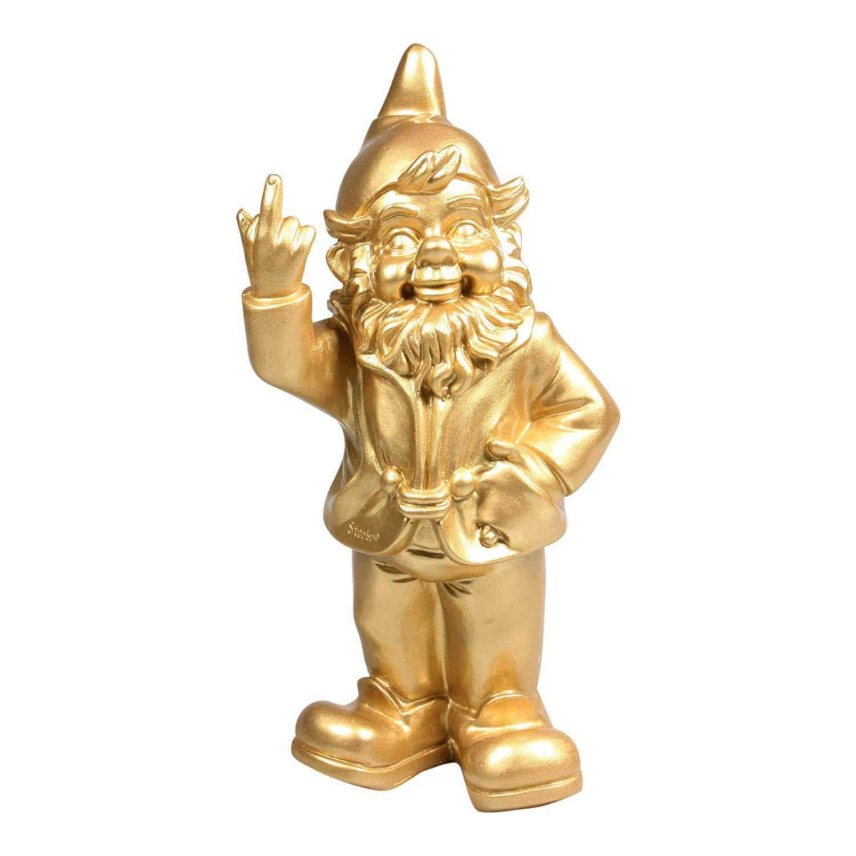 Stoobz Design Interieur Kabouter F*ck You 30cm Goud