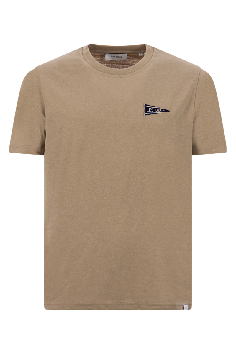 Les Deux T-shirt Flag Tee Beige