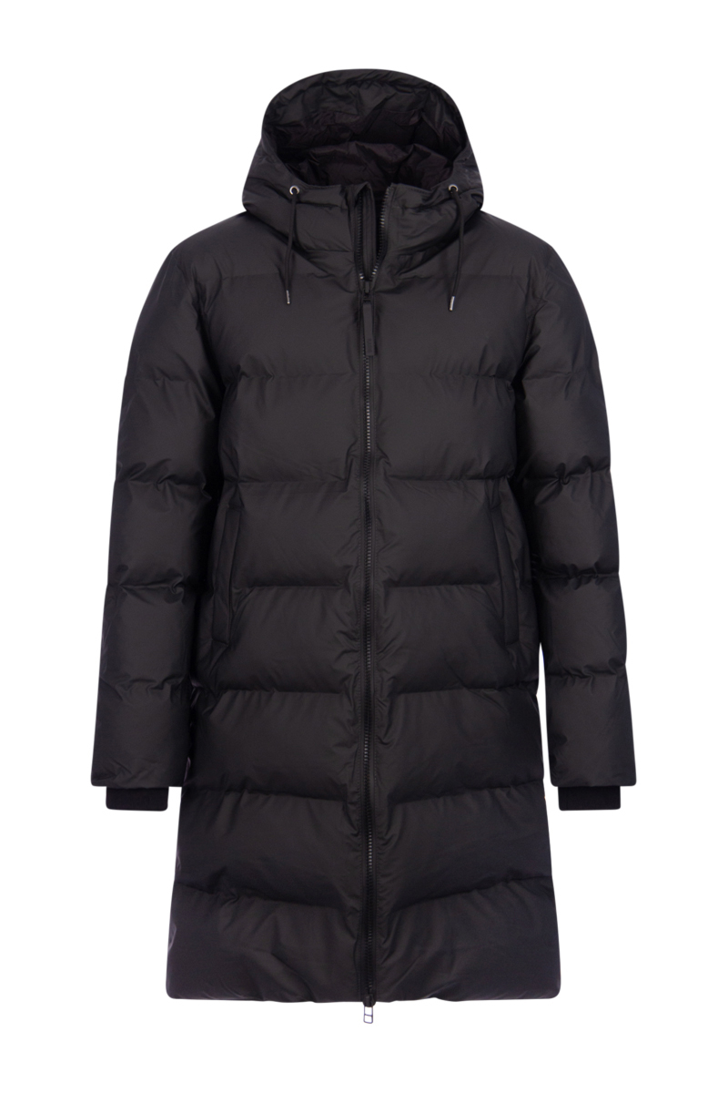 Rains Jas Long Puffer Jkt 22 Zwart