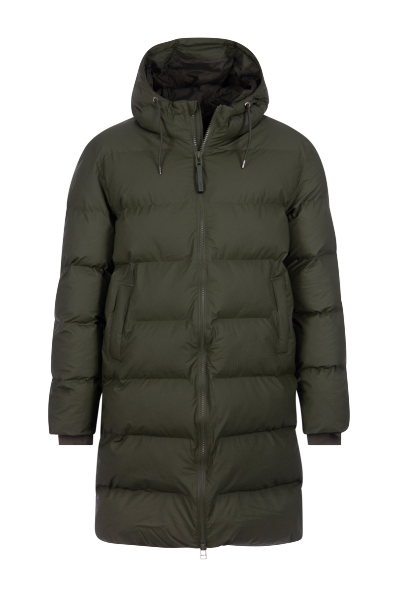 Rains Jas Long Puffer Jkt 22 D-groen