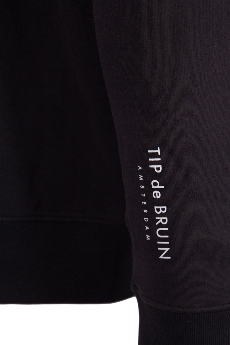 Tip De Bruin Sweater Tip Hoodie Tip Zwart