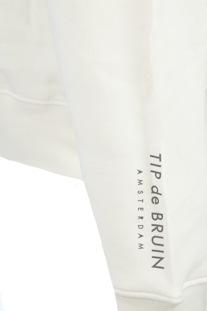 Tip De Bruin Sweater Tip Hoodie Badge Off White