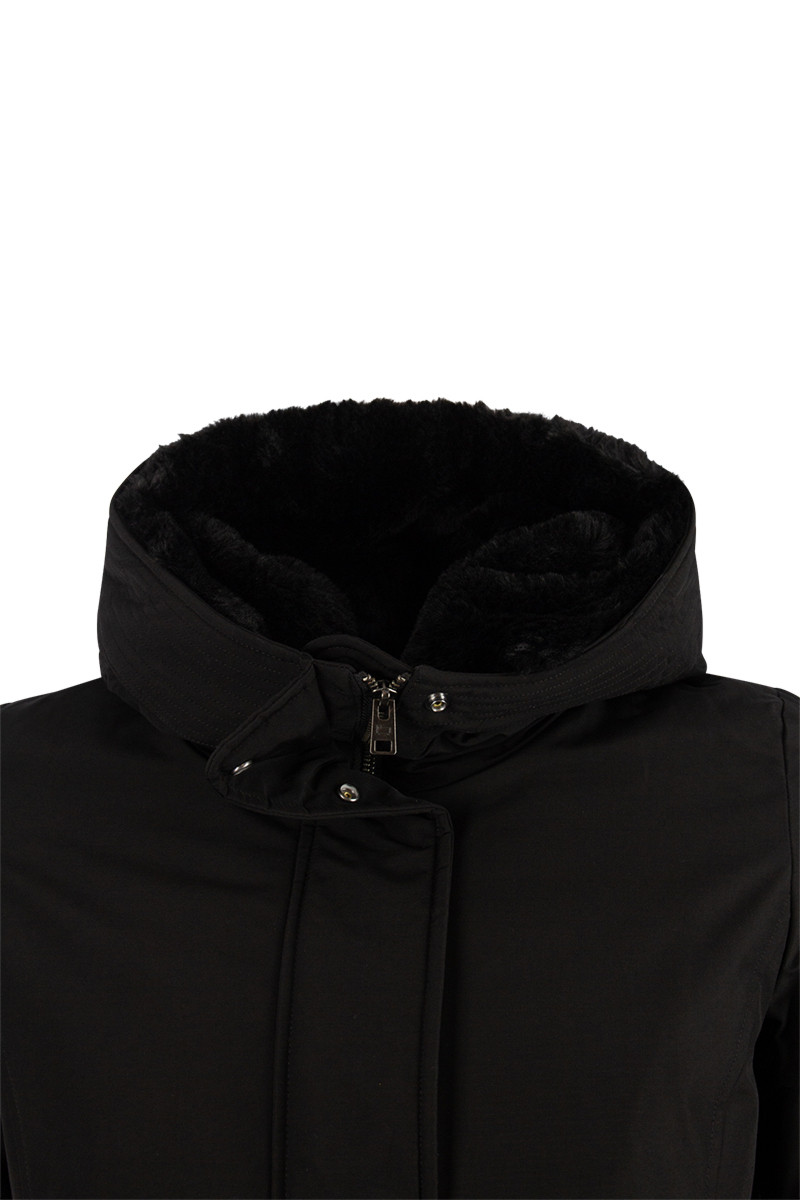 Woolrich Jas Boulder Faux Fur Zwart