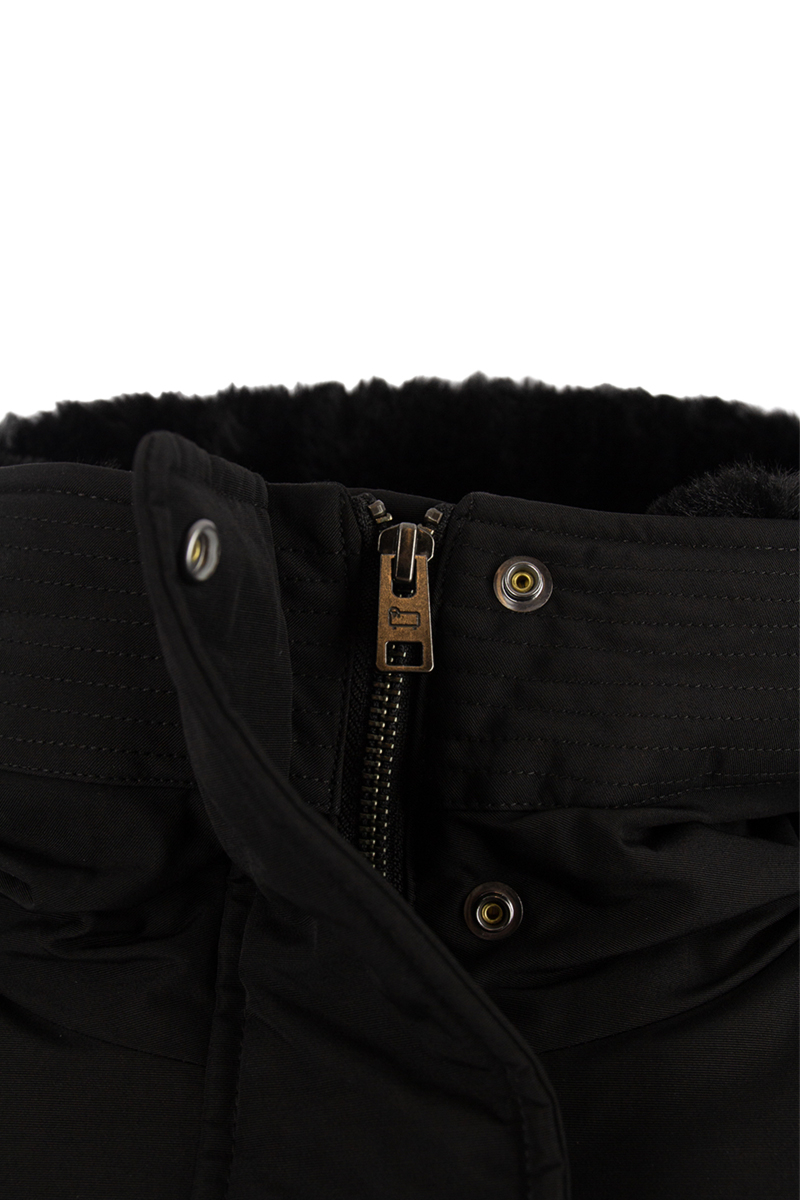 Woolrich Jas Boulder Faux Fur Zwart
