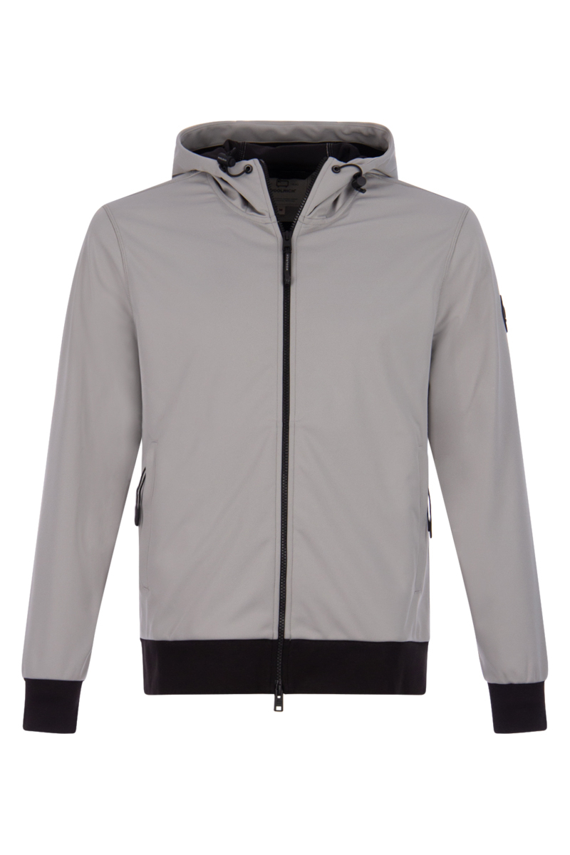 Woolrich Jas Soft Shell Hoodie L-grijs
