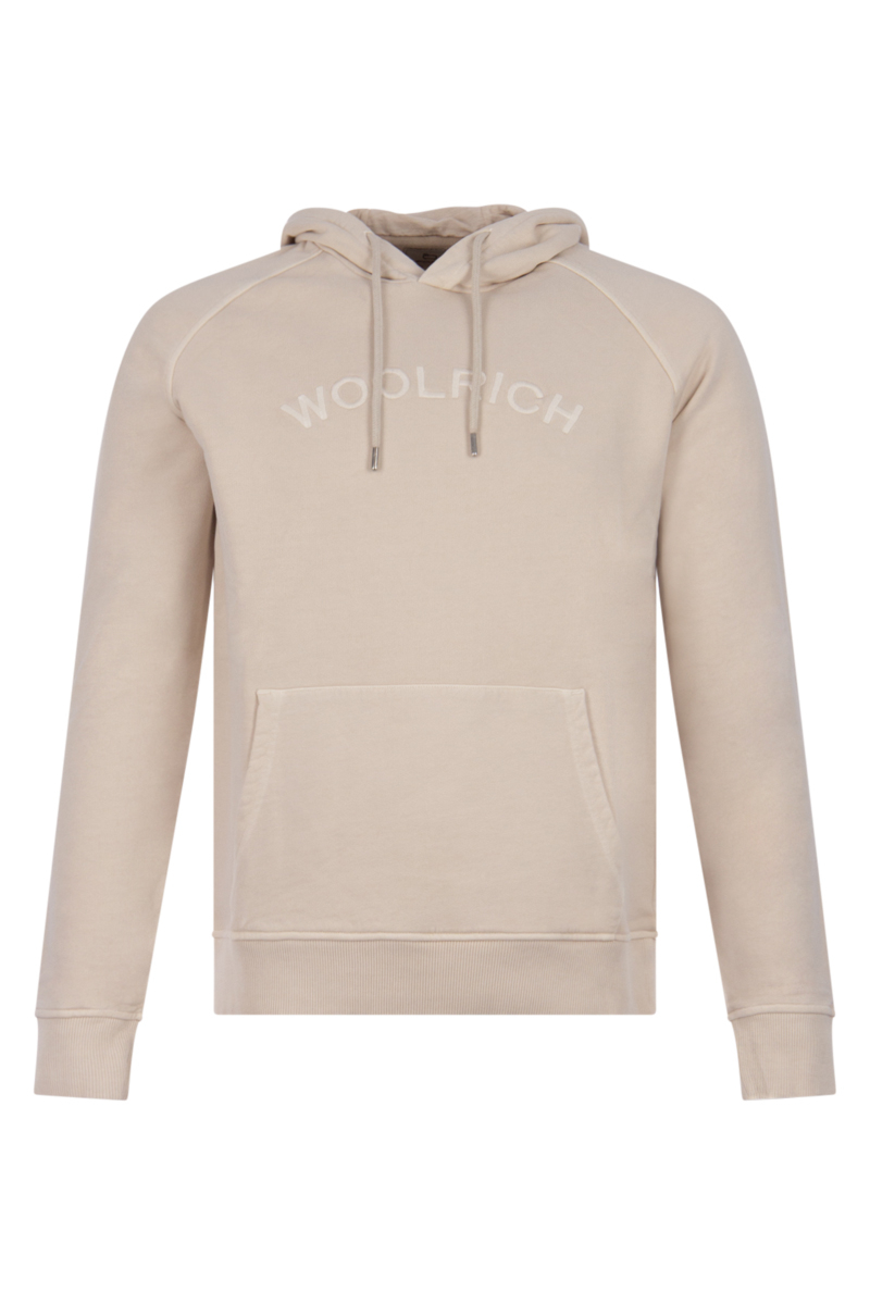 Woolrich Jogging Top Varsity Hoodie Off White