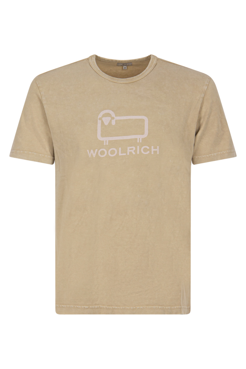 Woolrich T-shirt Macro Logo Tee L-bruin