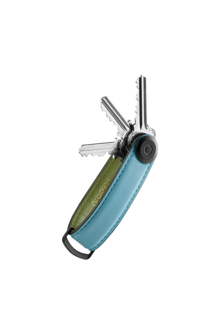 Orbitkey Gadget Leather Key Organizer L-blauw
