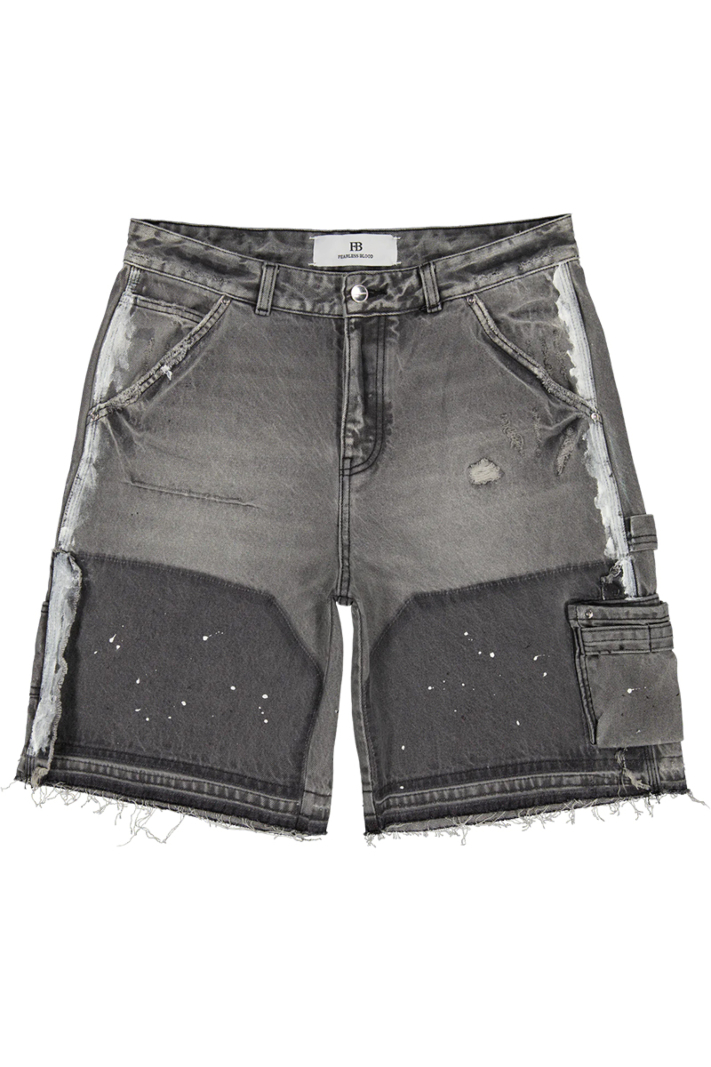 Fearless Blood Short Fb-denim Worker Short  Grijs