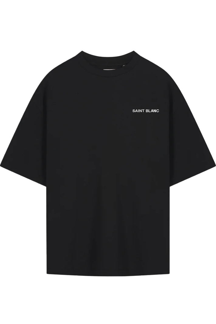 Saint Blanc T-shirt Blanc Tee Zwart