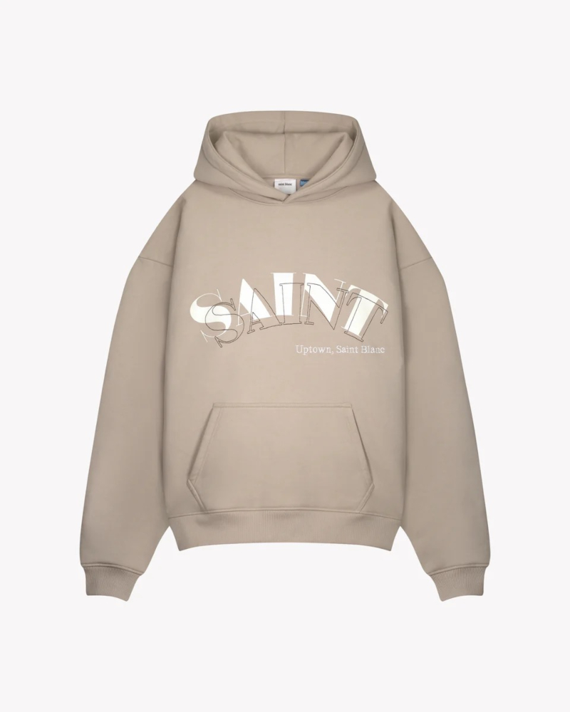 Saint Blanc Sweater Top Stitch Hoodie Grijs