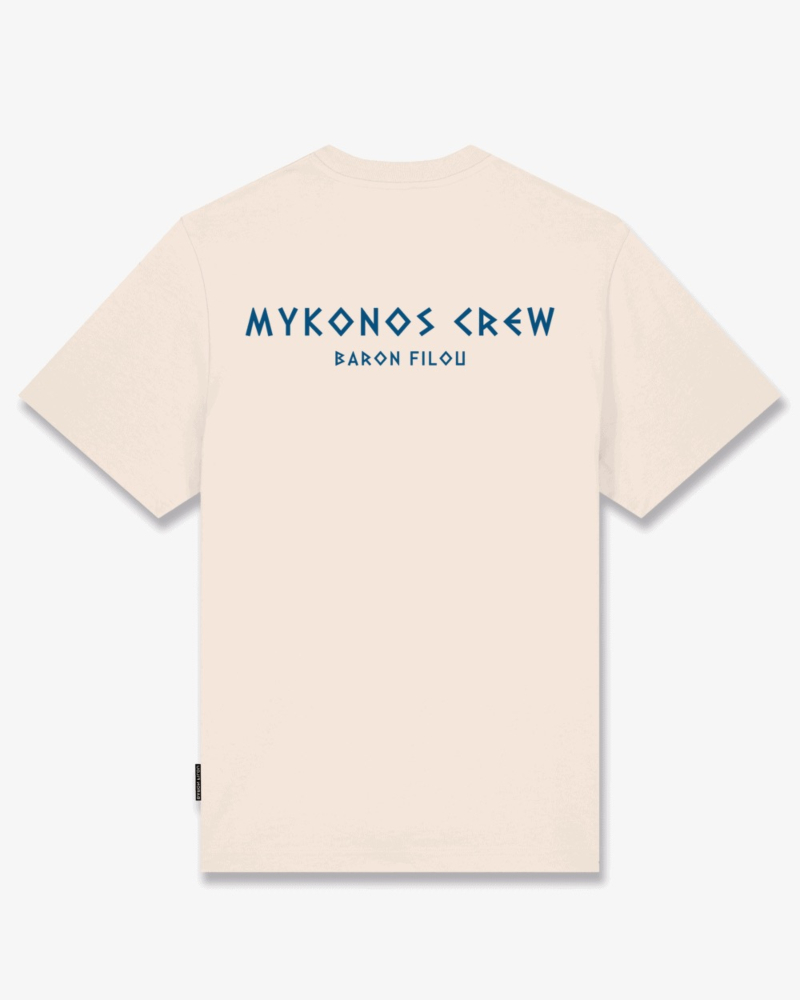 Baron Filou T-shirt Mykonos Crew Oversized Backprint Filou Wit