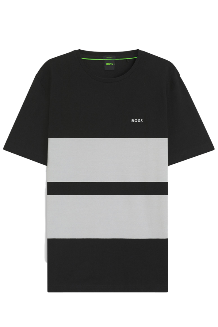 Hugo Boss T-shirt Tee Stripe Zone Zwart