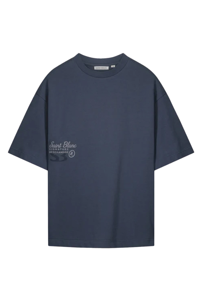 Saint Blanc T-shirt Signature T-shirt Blauw