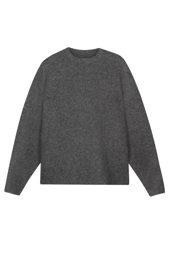 Saint Blanc Trui Classic Logo Alpaca D-grijs