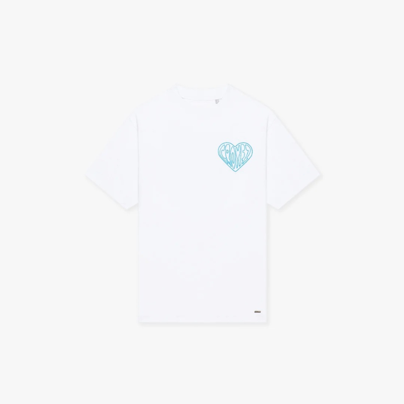 Croyez T-shirt Stitched Heart T-shirt Wit
