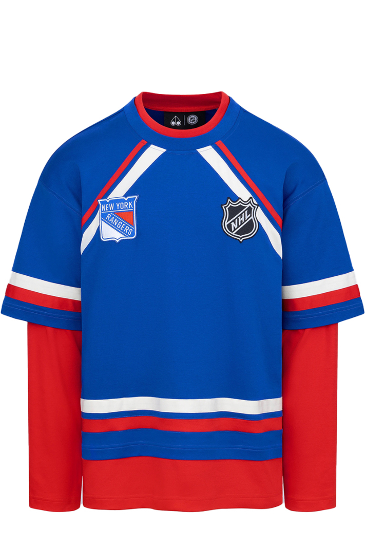 Moose Knuckles Sweater Nhl X Moose Tee Rangers Blauw
