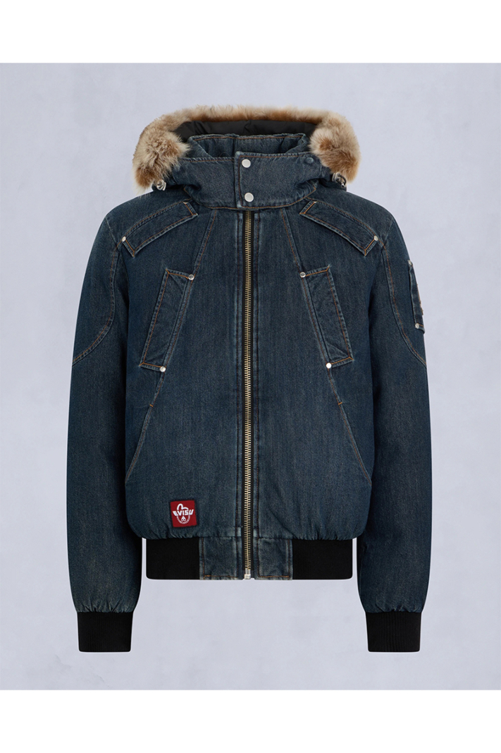 Moose Knuckles Jas Evisu X Moose Denim Down D-blauw