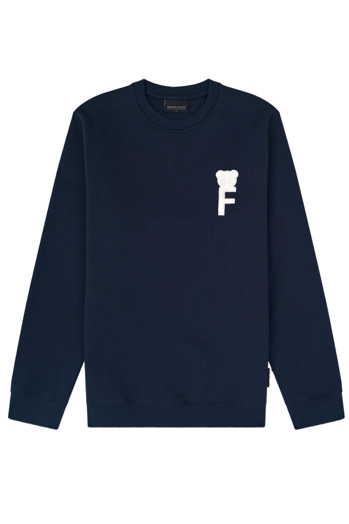 Baron Filou Sweater Chenille F D-blauw