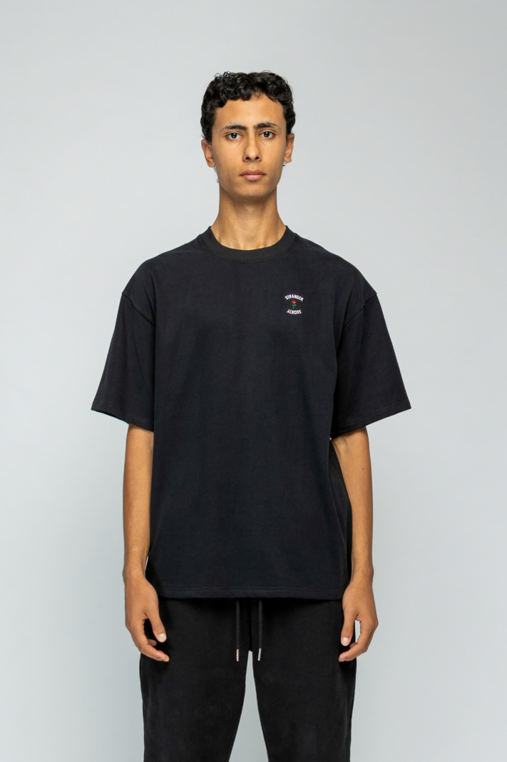 Stranger Society T-shirt Crew Logo T-shirt Zwart
