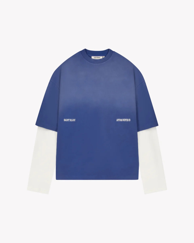 Saint Blanc T-shirt Flower T-shirt Blauw