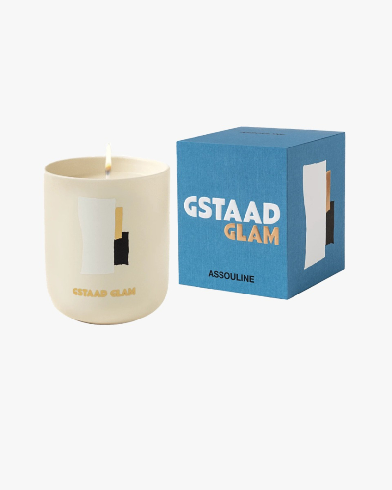 Assouline Interieur Gstaad Glam Candle L-blauw