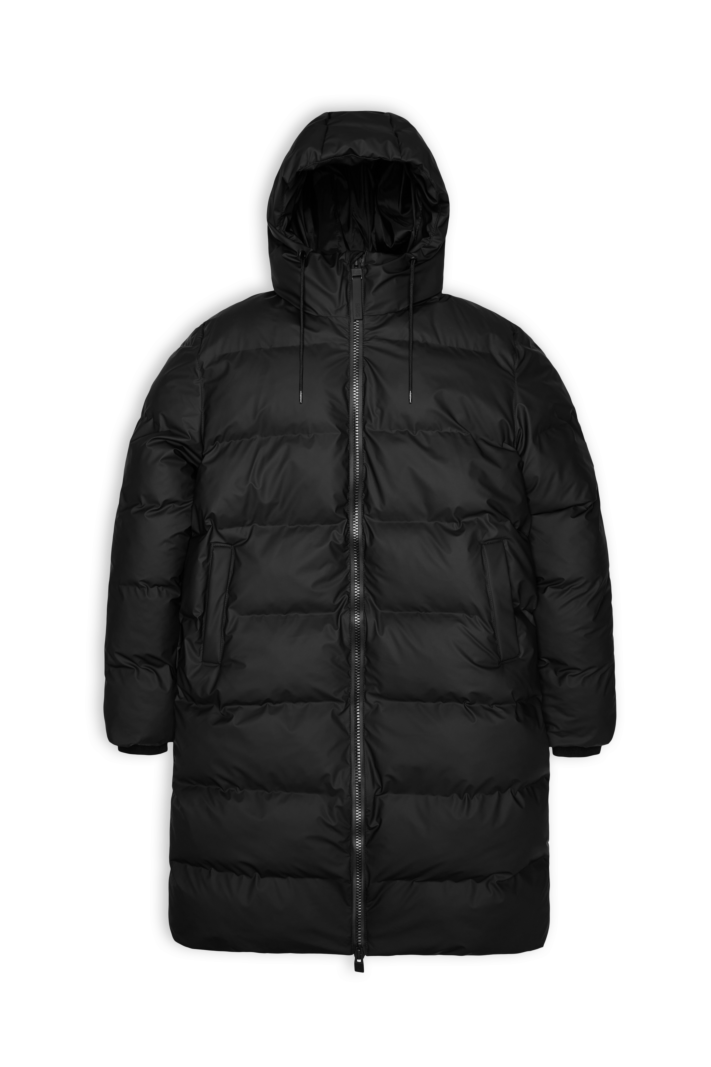 Rains Jas Long Puffer Jkt Zwart