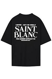 Saint Blanc T-shirt Limited Tee Zwart